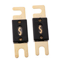 2 Pieces Gold Plated Midi Fuse Holder 100 Amp ANL Fuse Gauge Cable Inline