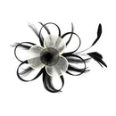 Women Net Feather Fascinator Hair Clip Wedding Cocktail Party Hair Decor
