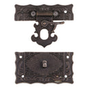 Vintage Style Wooden Box Suitcase Case Alloy Hasp Latch Hook Hasp Jewelry Box Latch Lock Case Boxes Quartet Buckle DIY Craft
