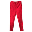 Women Fashionable Breathable Stretchable Elastic Pencil Pants Trousers Leggings Jeggings Red L