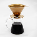 Pour Over Drip Mesh Coffee Tea Cone Filter Holder Coffee Making 125mm Gold
