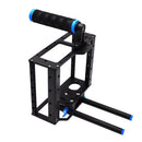 Aluminum CNC Protective DSLR Camera Cage15mm Stabilizer Top Handheld Set