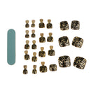 24pcs Metallic Toe Nails Full Cover Pedicure Artificial Nail Art Tips with Tool - Leopard Pattern