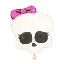 Spooky Large White Skull Halloween Festival Foil Balloon Toy for Children Birthday Party Decor 45 x 54cm