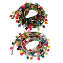 2Pcs Rainbow Pom Pom Trim Ball Fringe Ribbon DIY Sewing Accessory Lace For Home Party Decoration 1 Yard