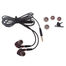Earphones In Ear Headphones Earbuds with Microphone and Volume Control for iPhone Android Smartphone Tablet Laptop, 3.5mm Audio Plug Devices Dark Red