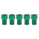 Ultra light Convenient Easy To Install Presta To Schrader Valve Adapter PACK OF 5PCS 0.63 inch Green
