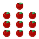 Durable Micro Landscape Resin Miniature Fruit Ornament Garden DIY Apple Statue Home Garden Outdoor Decor Ornaments Pack of 10PCS Red