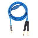 3.5mm 1/8" TRS To Dual 6.35mm 1/4" TS Mono Stereo Cable Splitter Cord 2m