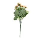 Artificial 7 Heads Roses Bouquet With Leafs Wedding Garden Decor Bridal Bouquet Decor Home Party Decor Flowers Champagne