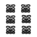 1'' Inch Standard Ball Clamp for the 1'' Ball Underwater Light Arm System - Pack of 6 (Black)