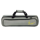 Oxford Cloth Flute Case Cover - Carring Bag with Handle Strap Plush Lining Silver Gray