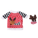 Merry Christmas Wine Bottle Cover Knitted Reindeer Sweater and Hat Xmas Party Dinner Table Decor