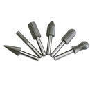 6PCS 1/4'' 6mm Rotary Burr Set, Shank Engraving Bit Cutter, Burr Wood Carving Rotary Tools - Milling Cutter Hss Carbide Cutter Rotary Set