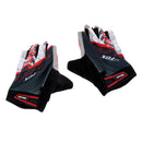 Men Women 1 Pair Sports Cycling Hiking Mountaineering Gloves Half Finger Shockproof Sports Bicycle Mittens M Red