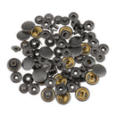 20 Pieces Set Metal Snaps Fasteners Bronze Tone