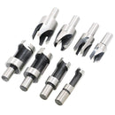 1 Set of 8 Pieces Wood Plug Cutter Straight/Tapered Claw Type Drill Bit Sets