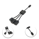 3 in 1 USB OTG Cable Adapter, Micro USB Hub USB OTG Extension Adapter for Smartphone for Samsung Galaxy S2/S3/S4/Note, Sony Xperia NX-02D,Sony Xperia acro HDIS12S, Sony S-series Tablets