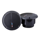 1 Pair Waterproof In-Wall/In-Seiling Loudspeakers for Campus Shopping Mall Market Park, etc. - Black