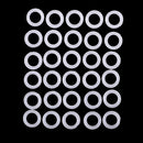 30 Pieces 12.7mm Plastic DIY Crochet Ring Circle Hook Craft Tool Accessory for Handbag Car Seat