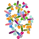 50 Pieces Assorted Dragonfly 2-holes Wooden Flatback Buttons Scrapbooking Embellishment 30mm