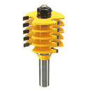 Finger Joint Router Bit Adjustable 5 Blade 3 Flute 1/2'' Woodworking Cutter