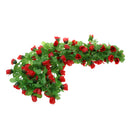 Artificial Realistic Rose Hanging Silk Garland Flower Vine Wedding Home Party Floral Decor Supplies Craft Projects DIY Red