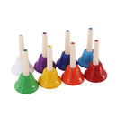 8 Pieces Diatonic Handbells Chromatic Bells Set Kids Rhythm Musical Toy Gift