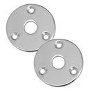 Round Jack Plate Cover fr Les Paul or Tele Style Electric Guitar Bass Silver