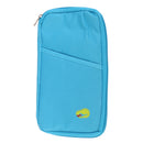 Convenient Multifunctional Travel Document Passport Cellphone Cash Storage Holder Wallet Organizer Bag Blue
