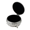 Mini Vintage Round Jewelry Storage Trinket Ring Box Gift Small Metal Case