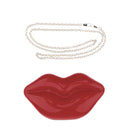 Fashion Red Lip Evening Bag For Women Mini Crossbody Purse Shoulderbag