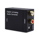 Toslink Input to RCA Coaxial Coax Jack Digital Audio Converter Adapter Black