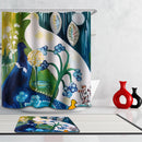 Home Bathroom Bedroom Door Window Use Extra Long Fabric Bath Shower Cute Print Pattern Curtain With 12 Hooks