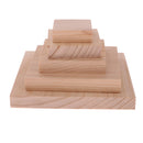 Square Plain Wooden Necklace Earrings Watch Jewelry Display Tray Holder Organizer Pack of 5