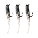3 Pieces Silica gel Vivid Minnow Fishing Lures Soft Baits 3D fish eye Bionic Artificial Baits with Fish Luring Agent 7.3cm