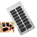 1 Sheet of 16PCS Women Girls Nail Art Sticker Patch Foils Armour Wraps Decor Nail Art Supplies Black
