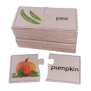 30 Sets Vegetables Cognitive Card Puzzles Self-Correcting Jigsaw Baby Learning Funny Toy Games