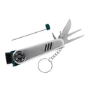 6 in 1 Stainless Steel Multi Golf Divot/Cleat/Cleaner/Marker Tool with Key Ring Golf Accessory