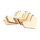 Pack of 10 Geometric Arrows Wood Shapes Charms for DIY Woodcrafts 6.1*4.5cm