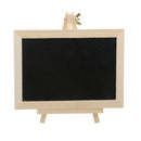 18.3 x 17.5 cm Mini Desktop Blackboard Natural Wood Easel Chalkboard Kid Wood Black Board Collapsible Writing Boards Message Blackboard Note Sign Memo Chalkboard Wedding Decorations