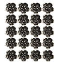 20 Pieces Flower Flatback Buttons Decorative Beads DIY Craft Embellishments 15mm