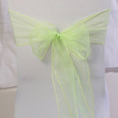 Sweet Cute Organza Chair Cover Bow Sashes Ribbons Wedding Party Birthday Banquet Decor Green Yellow