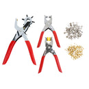 3 Pieces Revolving Hole Punch&Eyelet Plier &Press Snap Plier with Snap Buttons Grommet