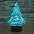 Christmas Tree 3D LED Night Light 7 Colors Touch Switch Desk Lamp Home Decor