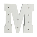 Wooden 6'' LED Vintage Letter Lights Circus Style Alphabet Light Up Signs M
