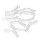 10 Pieces Mini Clear Glass Curved Tube Vial Pendant Bottle DIY Charm Pendant