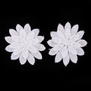 2pcs Embroidery Lace Flower Applique Patch Sewing Craft Clothings Decoration