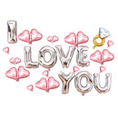 Romantic I Love You Foil Balloons Diamond Ring Heart Balloon Wedding Party Decorations