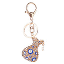 Alloy Rhinestone Charms Vase Design Pendant Keychain Keyring Womens Handbag Purse Car Key Hanging Ornaments